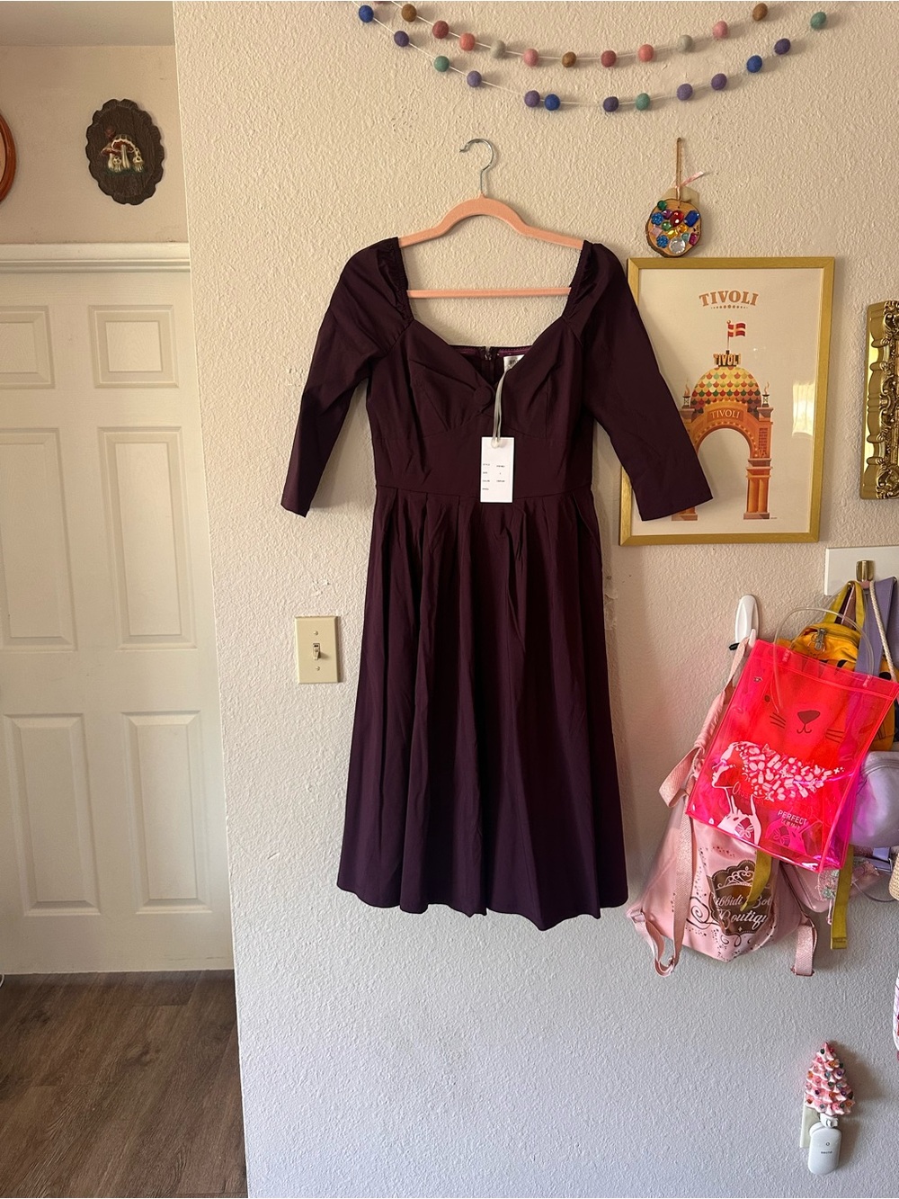 Unique Vintage Purple Sweetheart Dress NWT L 10-12